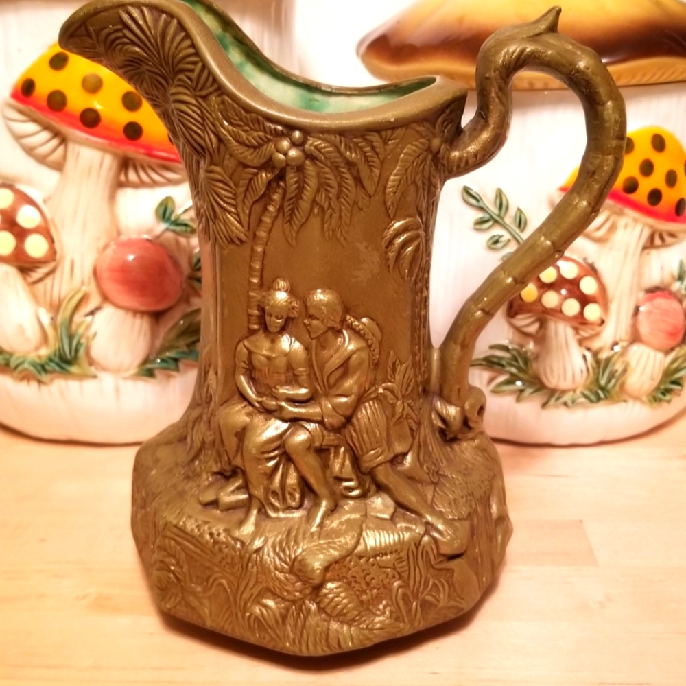 Vintage 1960's Northcraft Handmade ceramic pitcher Wedding